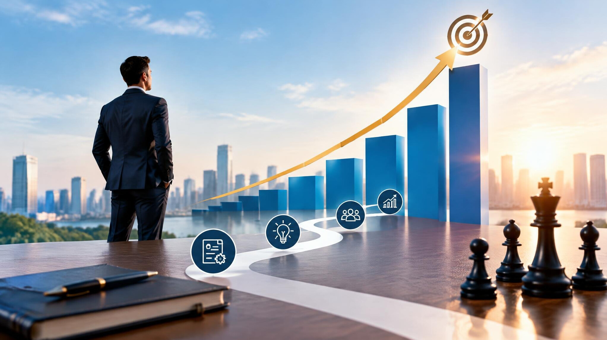 successful business growth chart